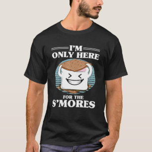 I'm Only Here For The S'mores Funny Camping Boy Sm T-Shirt