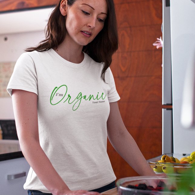 I'm Organic | Elegant Minimal Handwritten Script T-Shirt (Creator Uploaded)