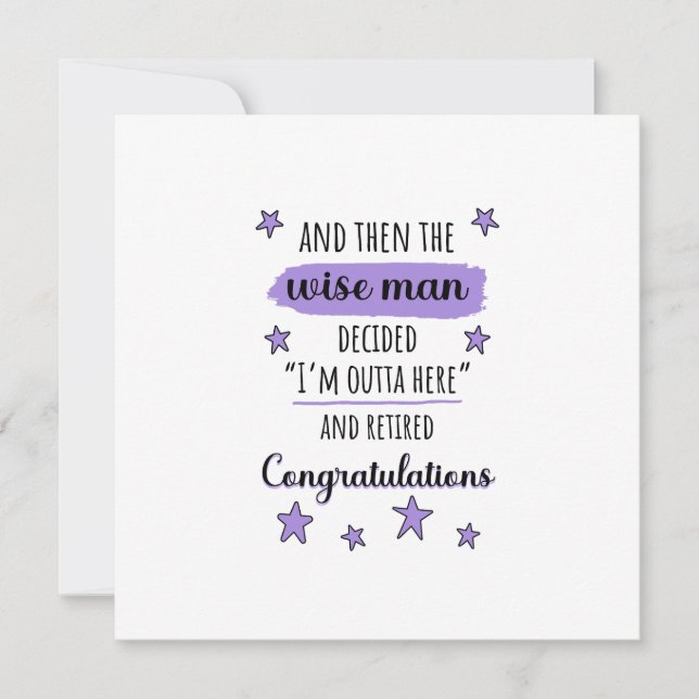 I'm Outta Here" Funny Retirement Invitation (Front)