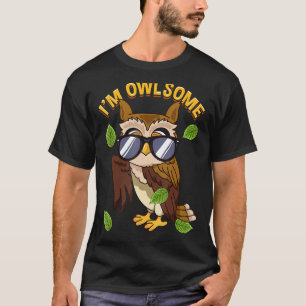 I'm Owlsome Cute Owl Lover Pun Funny Men Women Gif T-Shirt