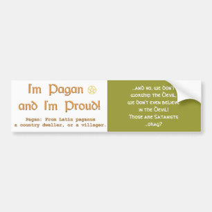 I'm Pagan and I'm Proud!-Dictionary definition Bumper Sticker