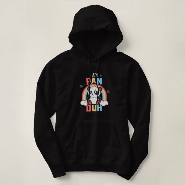 Im Pan Duh Panda Pansexual Pride  Hoodie (Design Front)