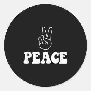 Im Peace Funny Matching Couples Outfit For Wife Classic Round Sticker