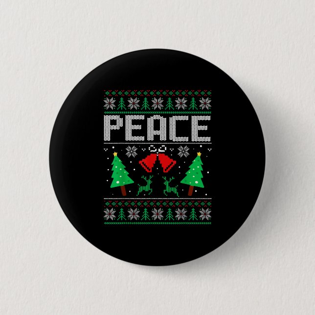 I'm Peace - I Come In Peace Couple Matching Ugly C 6 Cm Round Badge (Front)