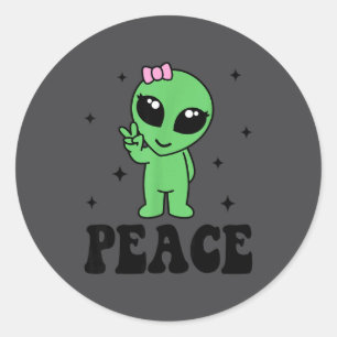 I'm Peace I Come In Peace Valentine Family Funny C Classic Round Sticker