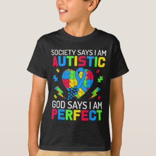 I'm Perfect Autism Awareness Kids Boys Puzzle Supp T-Shirt