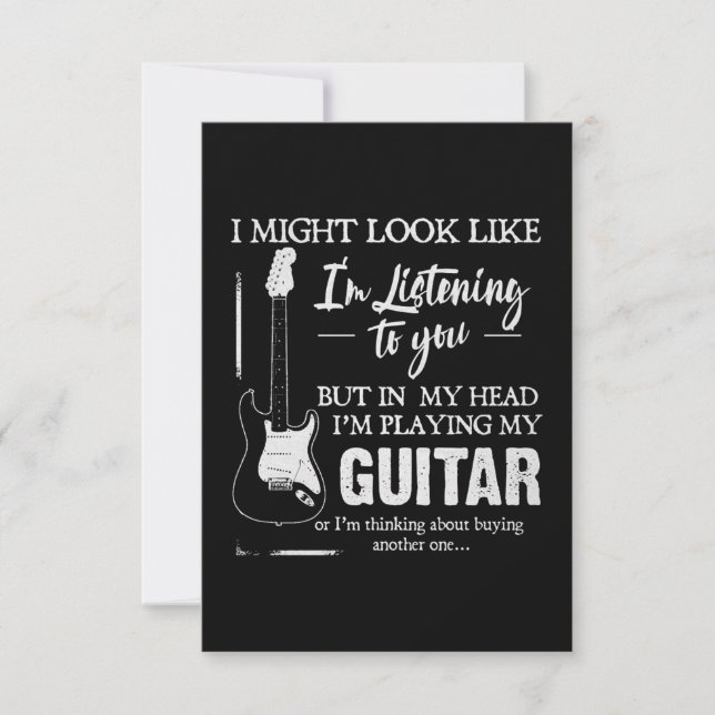 Im Playing My Guitar Card (Front)
