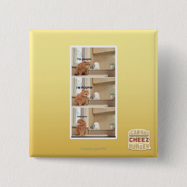 I'm poopin! 15 cm square badge (Front)