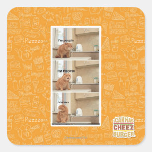 I'm poopin! square sticker