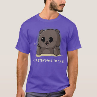 I'm Pretending To Care Introvert Music Fan Nerd Gr T-Shirt
