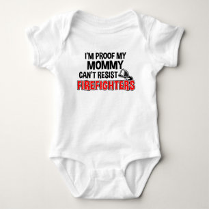 I'm Proof My Mummy Can't Resist Firefighters Baby Bodysuit