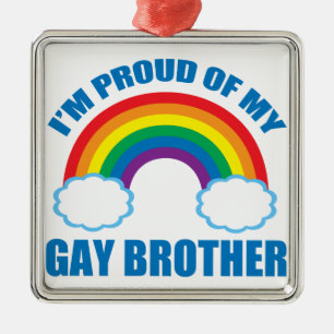 I'm Proud of My Gay Brother LGBT Sister Metal Tree Decoration