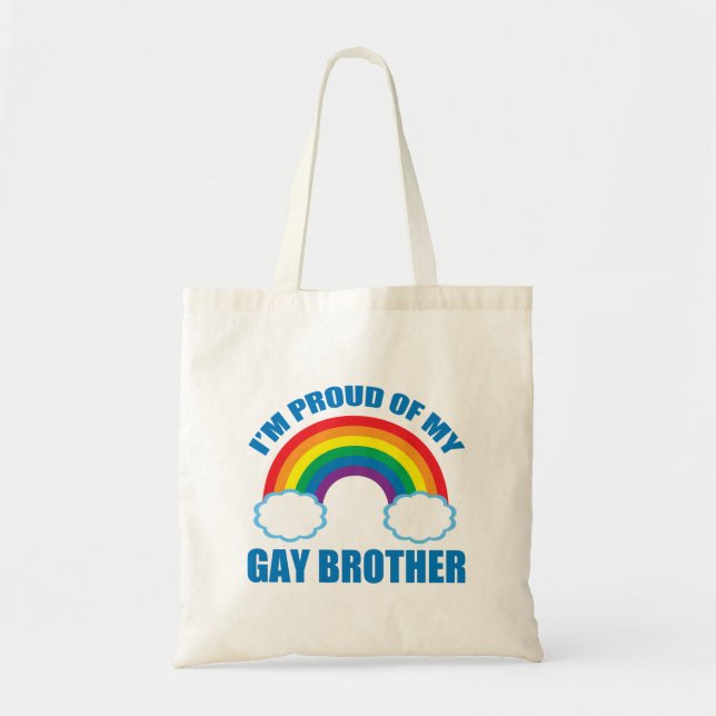 I'm Proud of My Gay Brother LGBT Sister Tote Bag (Front)