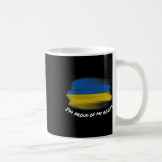 I'm Proud Of My Roots - Vintage Ukraine Flag Patri Coffee Mug