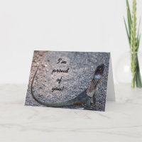 Im proud of you! Frilled lizard Australia Greeting