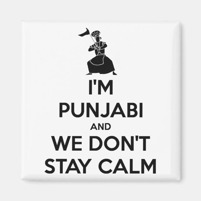 Im Punjabi And We Dont Keep Calm Baby  Magnet (Front)