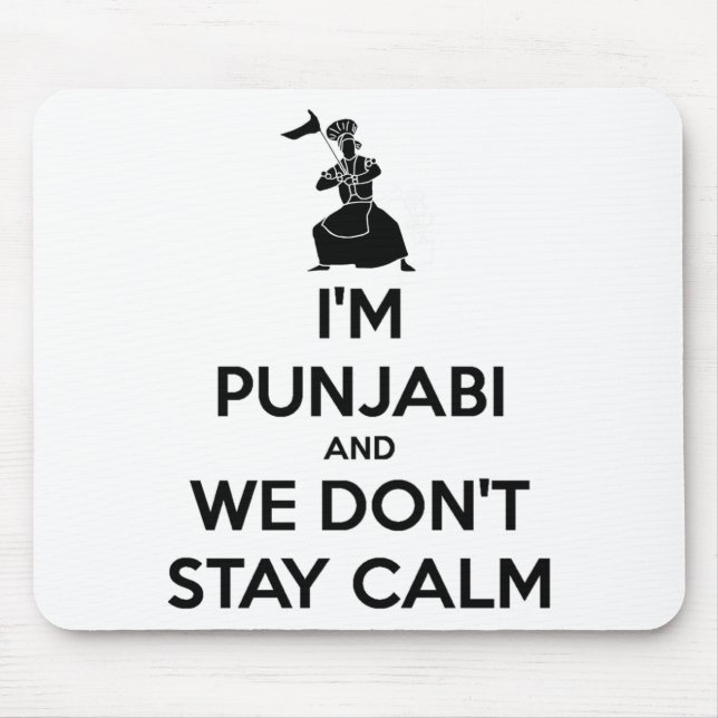 Im Punjabi And We Dont Keep Calm Baby  Mouse Mat (Front)