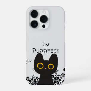 I'm Purrfect Cute Black Cat iPhone 16 Pro Case