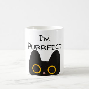 I'm Purrfect Cute Black Cat Mug