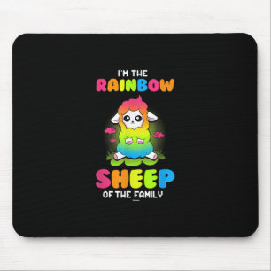 Im rainbow sheep of family Cute Sheep Design Mouse Mat