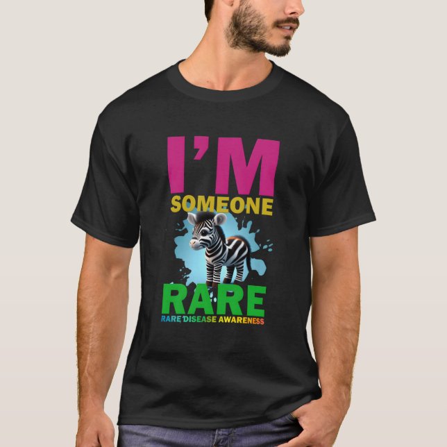 I'M Rare Cute Zebra For Rare Disease Awareness T-Shirt (Front)
