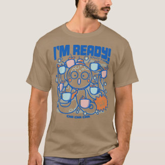 Im Ready Coffee Octopus Blue by Tobe Fonseca T-Shirt