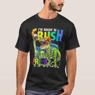 I'm Ready Crush Pre-K Grade Dinosaur Backpack Back T-Shirt