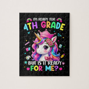 Im Ready for 4th Grade Unicorn First Day of School Jigsaw Puzzle