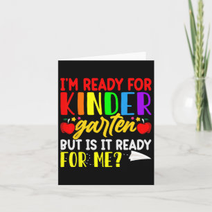 I'm Ready For First Day Of School Kindergarten Boy Card
