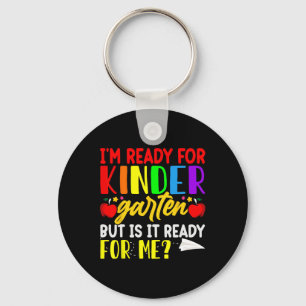 I'm Ready For First Day of School Kindergarten Boy Key Ring