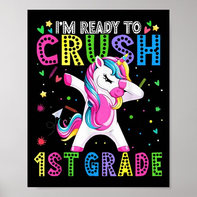 I'm Ready For First Grade Back To School 1st Grade Poster (Front)