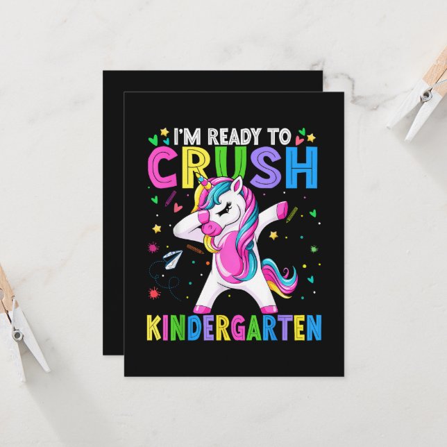I'm Ready For Kindergarten Back To School Invitation (Front/Back In Situ)