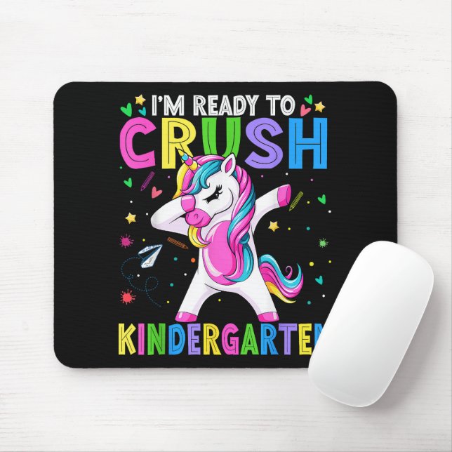 I'm Ready For Kindergarten Back To School Mouse Mat (With Mouse)