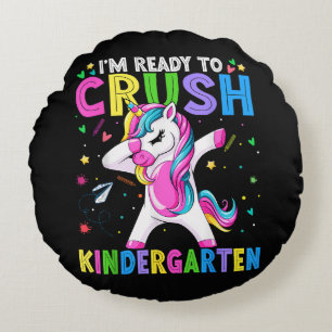 I'm Ready For Kindergarten Back To School Round Cushion