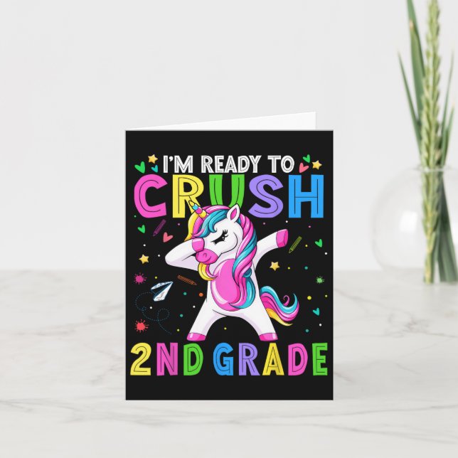 I'm Ready For Second Grade Back To School 2nd Grad Card (Front)