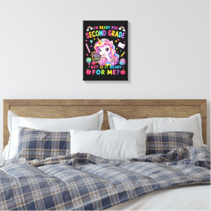 Im Ready for Second Grade Unicorn First Day Canvas Print