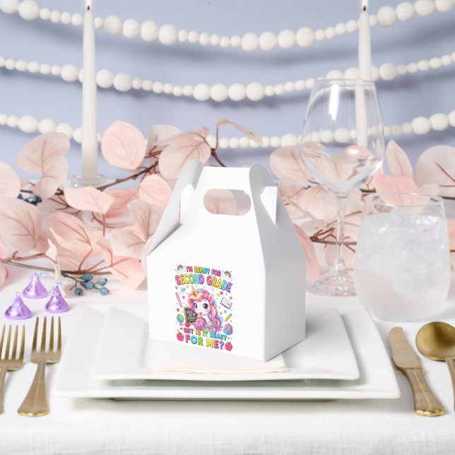 Im Ready for Second Grade Unicorn First Day Favour Box (Wedding)