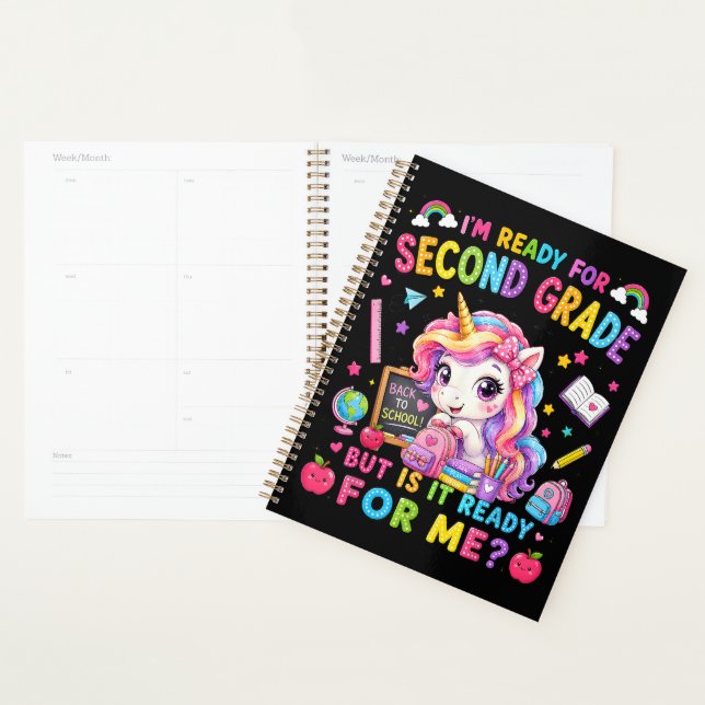 Im Ready for Second Grade Unicorn First Day Planner (Display)