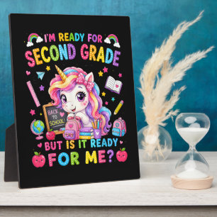 Im Ready for Second Grade Unicorn First Day Plaque