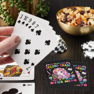 Im Ready for Second Grade Unicorn First Day Playing Cards