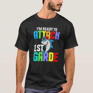 I'm Ready To Attack 1st Grade Shark Back To School T-Shirt