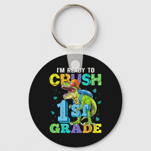 I'm Ready To Crush 1st Grade Dinosaur Ck To School Key Ring