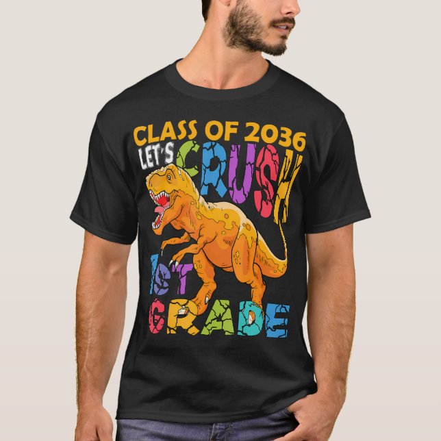 Im Ready To Crush 1St Grade Dinosaur First Day T-Shirt (Front)