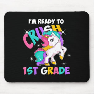 I'm Ready To Crush 1st Grade Girls Back To School Mouse Mat