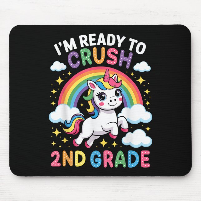 Im Ready To Crush 2nd Grade Back To School 2nd Gra Mouse Mat (Front)
