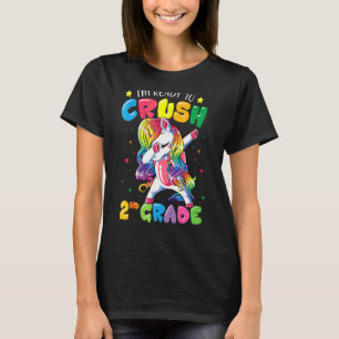 I'm Ready To Crush 2nd Grade Dabbing Unicorn Back  T-Shirt