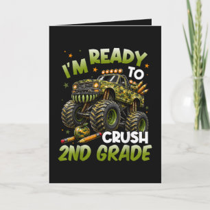 I'm Ready to Crush 2nd Grade Monster Truck Holiday Card