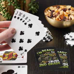 I'm Ready to Crush 2nd Grade Monster Truck Playing Cards