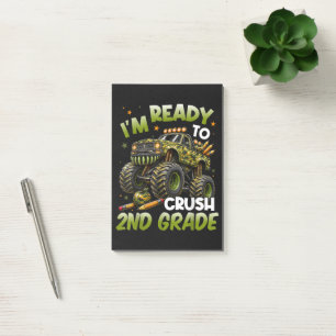 I'm Ready to Crush 2nd Grade Monster Truck Post-it Notes