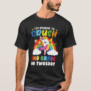 I'm Ready To Crush 2Nd Grade On Twosday Cute Unico T-Shirt